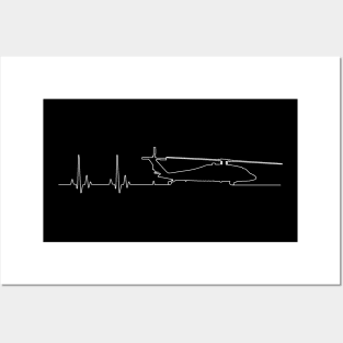 UH-60 Helicopter Heartbeat Pulse Posters and Art